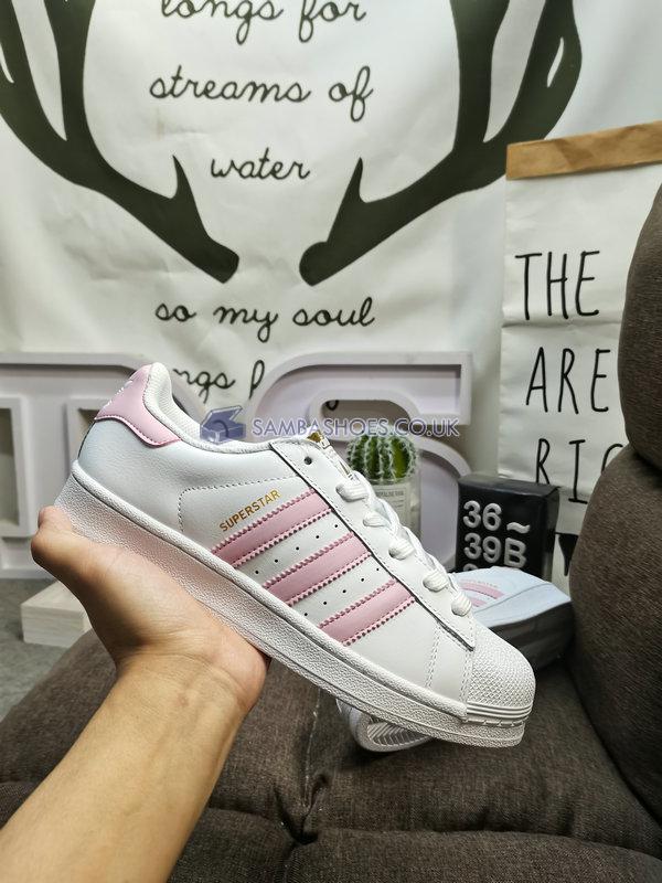 Adidas Superstar "Light Pink Gold Metallic" - Cloud White/Light Pink/Gold Metallic - S81019 Classic Originals Shoes