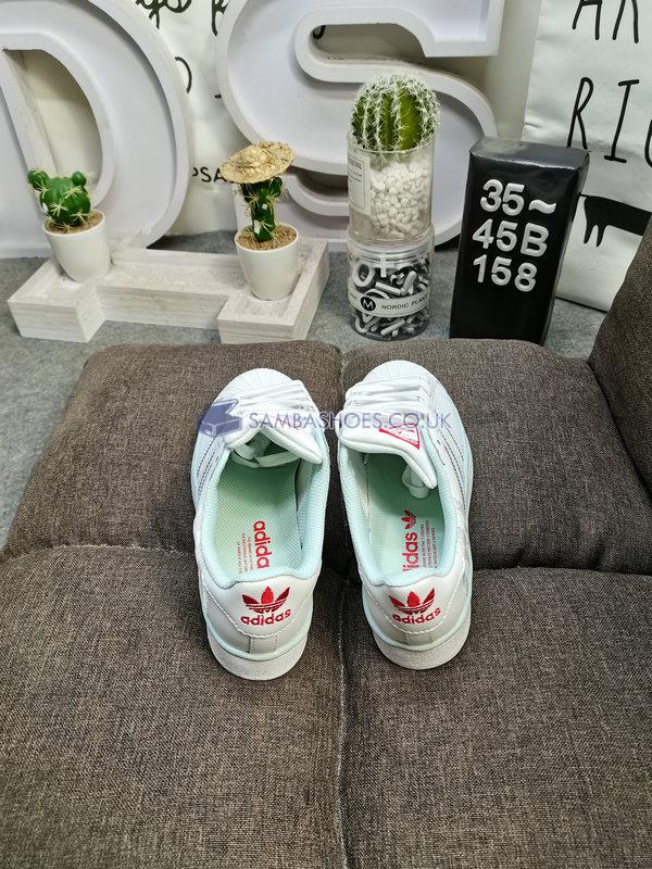 Adidas Superstar J "White Almost Blue" - Cloud White/Cloud White/Almost Blue - FZ6254 Classic Originals Shoes