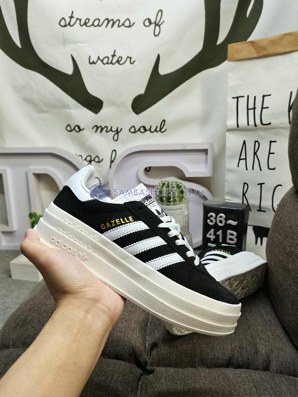 Adidas Gazelle Bold "Black White" - Core Black/Cloud White/Core White - HQ6912 Classic Originals Shoes