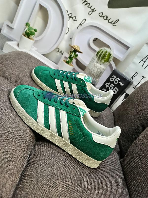 Adidas Gazelle "Faded Archive" - Dark Green/Off White/Clear White - GY7338 Classic Originals Shoes