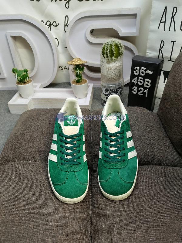 Adidas Gazelle "Faded Archive" - Dark Green/Off White/Clear White - GY7338 Classic Originals Shoes