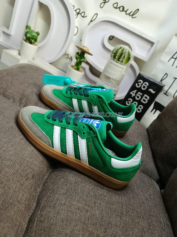 Adidas Samba OG "Collegiate Green Gum" - Collegiate Green/Footwear White/Gum 4 - ID2054 Classic Originals Shoes