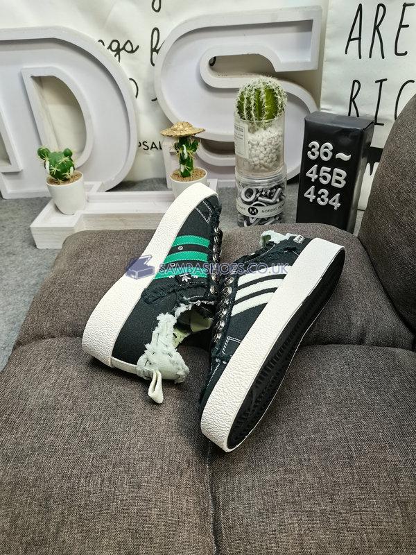 Song For The Mute x Adidas Campus 80s "Black" - Core Black/Cream White/Linen Green - ID4791 Classic Originals Shoes