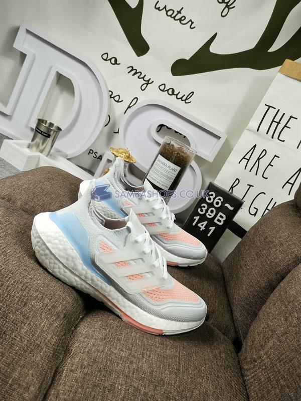 Adidas Wmns UltraBoost 21 "White Glow Pink" - Crystal White/Cloud White/Glow Pink - FY0396 Classic Running Shoes