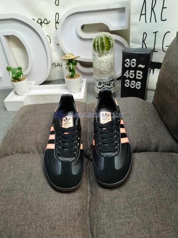 Adidas Samba OG "Black Orange" - Core Black/Hi-Res Orange/Gold Metallic - B75804 Classic Originals Shoes