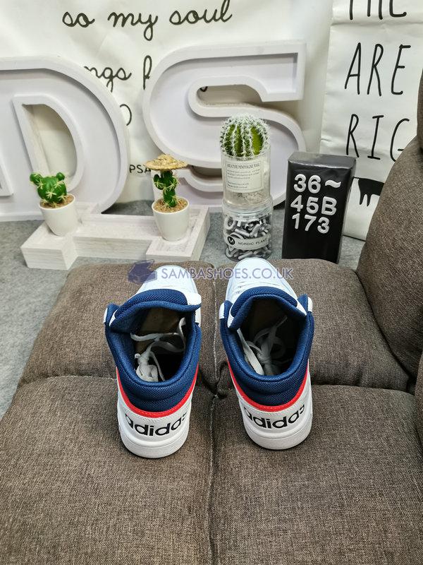 Adidas Hoops 3.0 Mid "White Vivid Red" - Cloud White/Legend Ink/Vivid Red - GY5543 Classic Neo Shoes