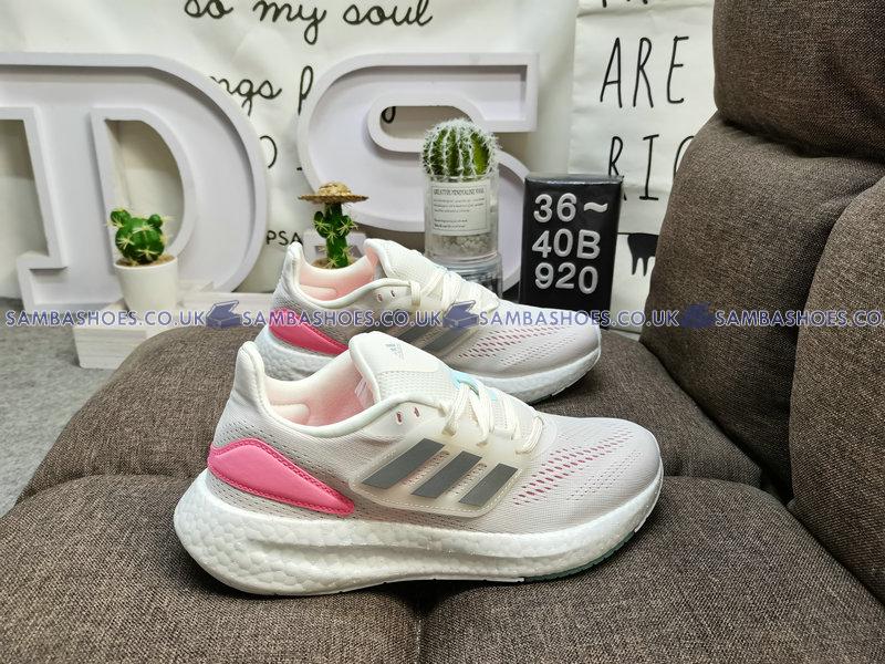Adidas PureBoost 22 White Beam Pink - Cloud White/Silver Metallic/Beam Pink - HQ1457 Classic Running Shoes Buy Online Adidas PureBoost 22 White Beam Pink - Cloud White/Silver Metallic/Beam Pink - HQ1457 Classic Running Shoes Buy Online