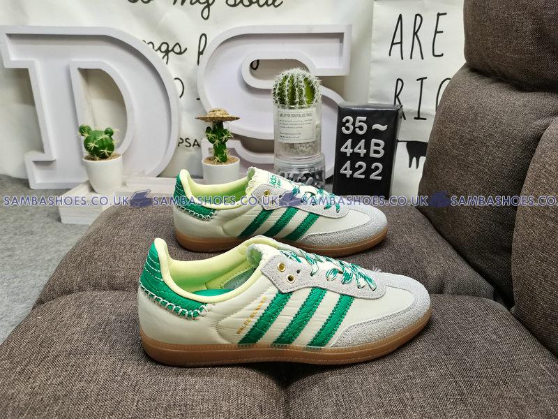 Wales Bonner x Adidas Samba Cream White Bold Green - Cream White/Bold Green/Easy Yellow - GY4344 Classic Originals Shoes Buy Online Wales Bonner x Adidas Samba Cream White Bold Green - Cream White/Bold Green/Easy Yellow - GY4344 Classic Originals Shoes Buy Online