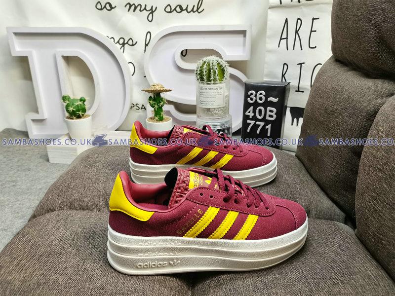 Adidas Gazelle Bold Shadow Red Gold - Shadow Red/Bold Gold/Core White - IF5195 Classic Originals Shoes Buy Online Adidas Gazelle Bold Shadow Red Gold - Shadow Red/Bold Gold/Core White - IF5195 Classic Originals Shoes Buy Online