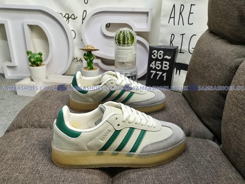Ronnie Fieg x Clarks x 8th Street Adidas Samba Chalk White - Chalk White/Green - ID7297 Classic Originals Shoes Buy Online Ronnie Fieg x Clarks x 8th Street Adidas Samba Chalk White - Chalk White/Green - ID7297 Classic Originals Shoes Buy Online