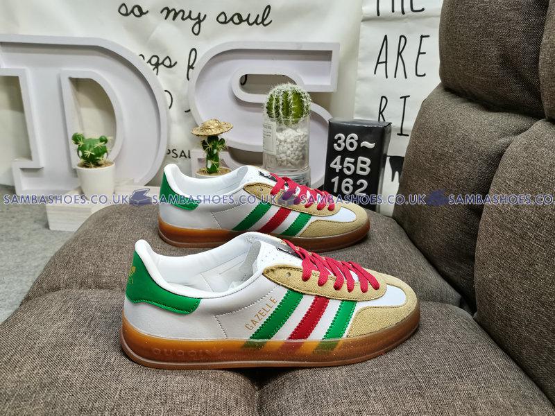 Adidas x Gucci Gazelle White Green Red - White/Green/Red/Oatmeal - 726487 AAA43 9547 Classic Originals Shoes Buy Online Adidas x Gucci Gazelle White Green Red - White/Green/Red/Oatmeal - 726487 AAA43 9547 Classic Originals Shoes Buy Online